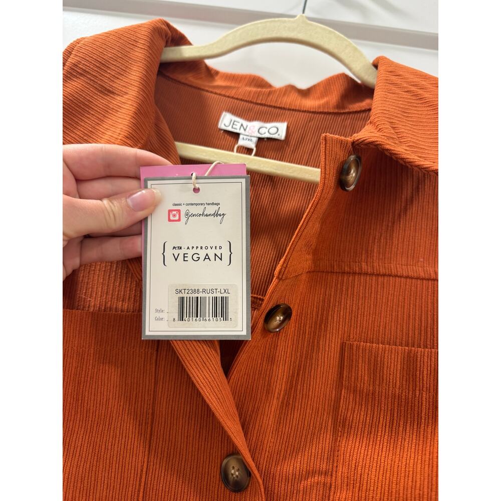 Jen & Co patchwork burnt orange jacket - Picture 7 of 9